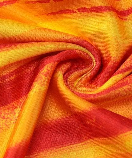 Vibrant Sunset Stripe Long Sleeve Maxi Dress - Fall Statement Style