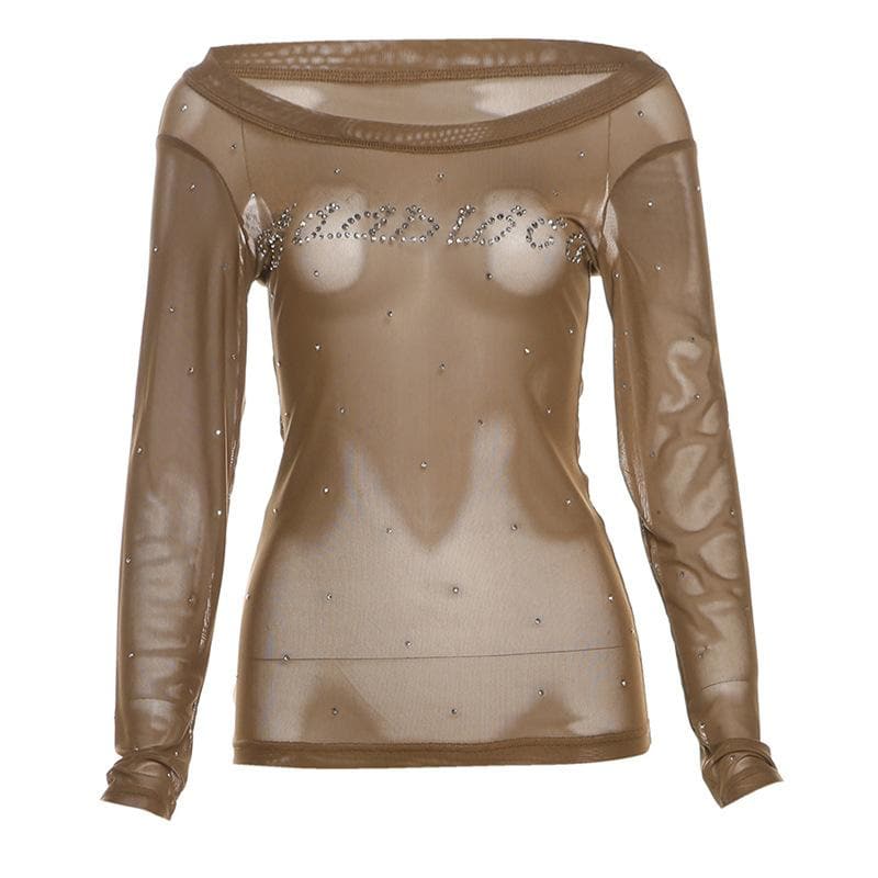 Sparkle & Sheer Off-Shoulder Top: Your Daring Fall & Holiday Statement Piece