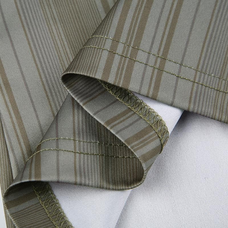 Elevated Fall Chic: Striped Off-Shoulder Button-Front Bell Sleeve Top