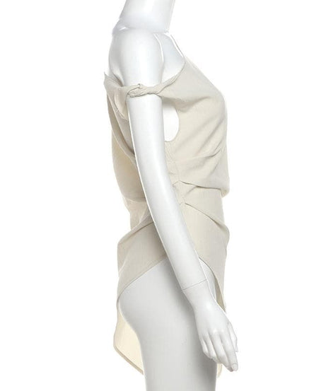 Chic Draped One-Shoulder Asymmetrical Top – Fall Evenings & Holiday Style