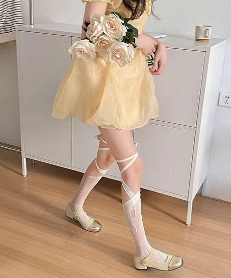 Chic Coquette Lace-Up Leg Wraps - Adjustable Self-Tie Balletcore & Goth Socks for Fall