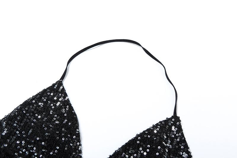 Sparkle & Slay: Y2K Metallic Silver Cowl Neck Halter Top – Your Ultimate Party & Holiday Glam Piece!