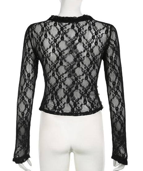 Sultry Chic Black Lace Wrap Top - Your Essential for Fall Nights & Holiday Glam