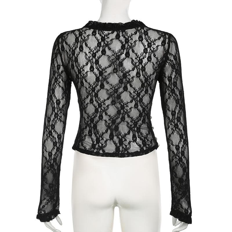 Sultry Chic Black Lace Wrap Top - Your Essential for Fall Nights & Holiday Glam
