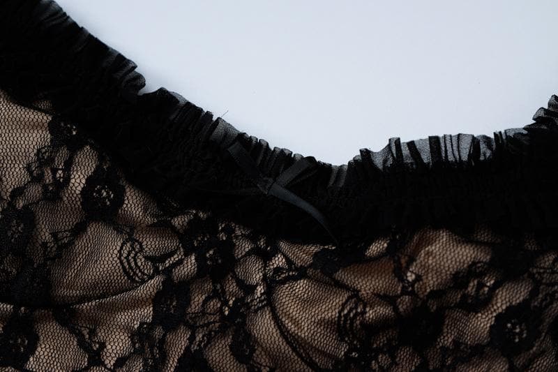 Sultry Black Lace Cut-Out Mini Dress - Daring Fall Nights & Halloween Party Ready