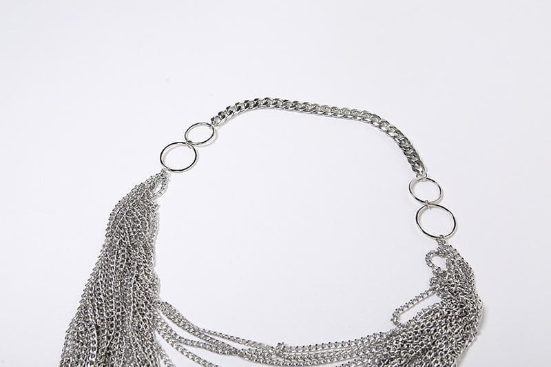 Dazzling Silver Chainmail Halter Top - Edgy Party, Halloween & NYE Statement Crop