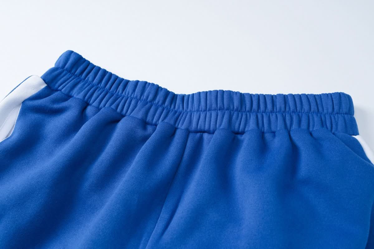 Cozy Chic Fall: Royal Blue Cropped Zip Sweatshirt & Wide-Leg Pant Set