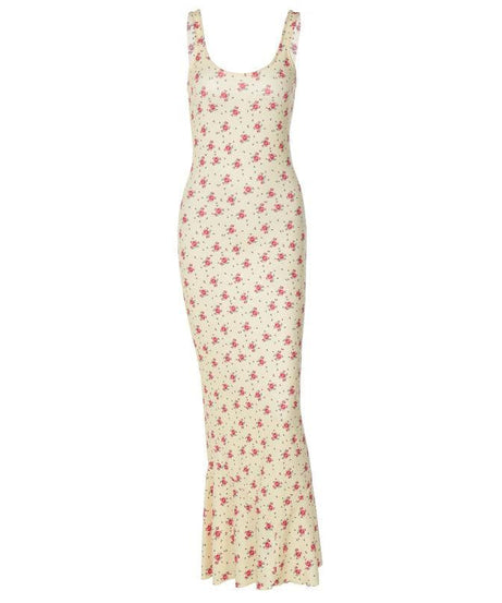 Chic Vintage Rose Floral Maxi Slip Dress - Fall Ready Style