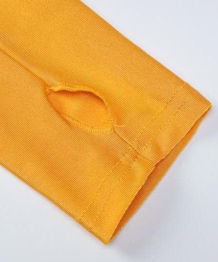 Chic Fall Essential: Black Wrap V-Neck Long Sleeve Crop Top with Thumbholes