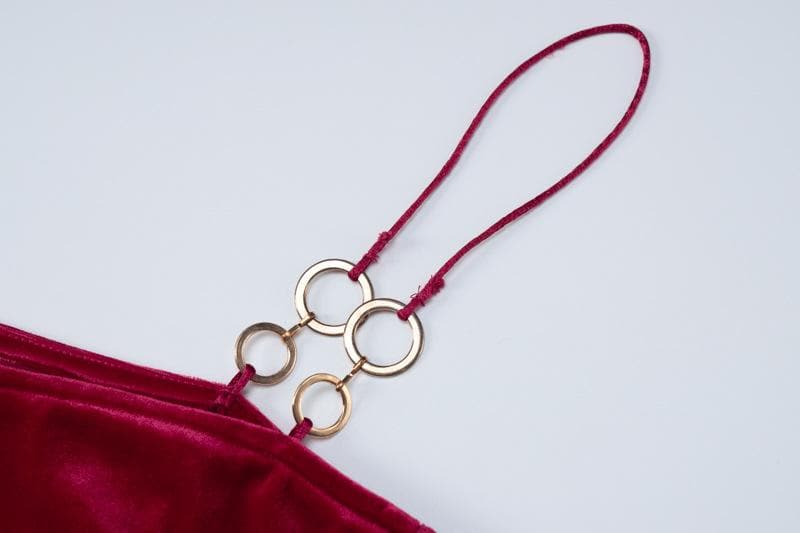 Ruby Allure Velvet O-Ring Maxi Dress – Your Dazzling Holiday & New Year's Eve Statement