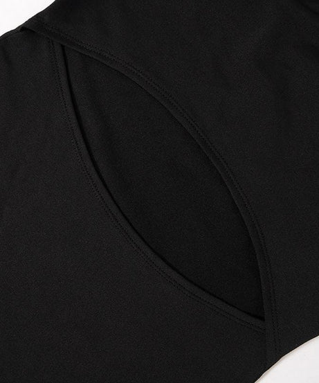 Sultry Black Cut-Out Mini Dress - Bowknot Strapless Bodycon for Fall Parties & Nights Out