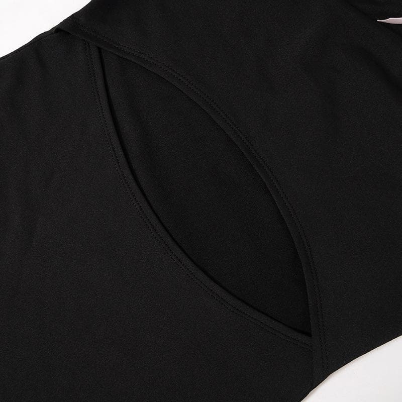 Sultry Black Cut-Out Mini Dress - Bowknot Strapless Bodycon for Fall Parties & Nights Out