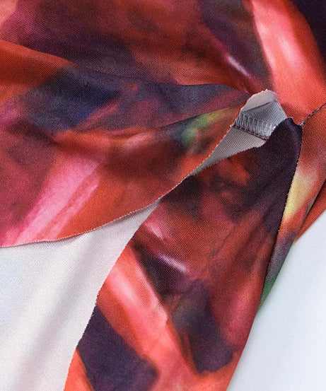 Autumn Bloom Strapless O-Ring Ruffle Midi Dress - Vibrant Party & Cocktail Chic