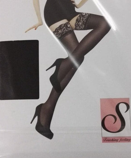 Sultry Black Lace Thigh High Stockings - Perfect for Fall & Holiday Glam
