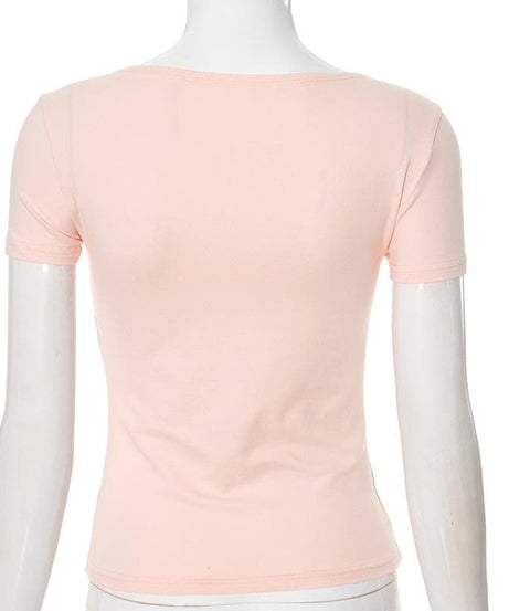 Star Struck Cutout Crop Top | Y2K Celestial Tee for Fall Nights & Halloween Fun