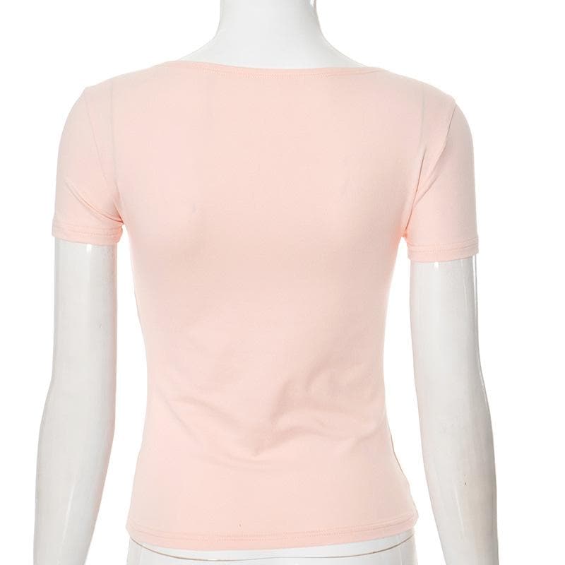 Star Struck Cutout Crop Top | Y2K Celestial Tee for Fall Nights & Halloween Fun