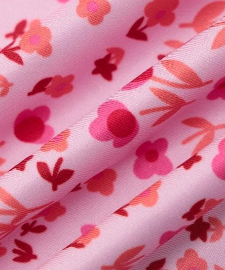 Vibrant Pink Floral Ruched Midi Dress with Ruffle Straps - Chic & Backless for Fall