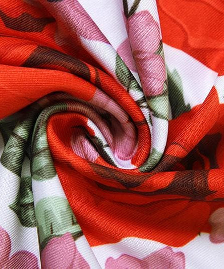 Romantic Red Rose Floral Cami & Maxi Skirt Set - Fall Chic Two-Piece Outfit for Women