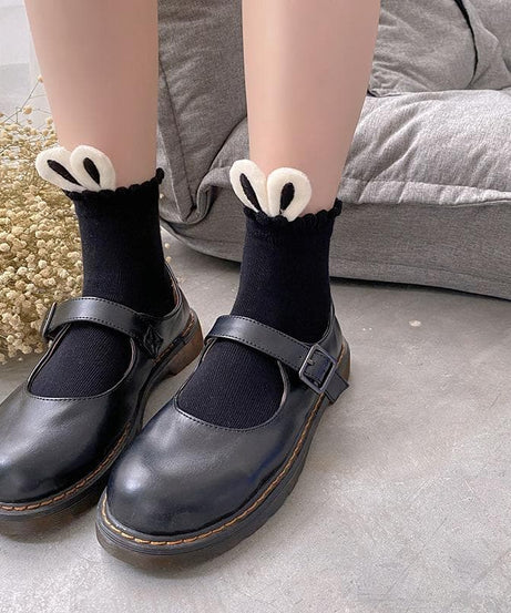 Whimsical Bunny Ears Ruffle Ankle Socks - Cozy Cute for Fall & Halloween!