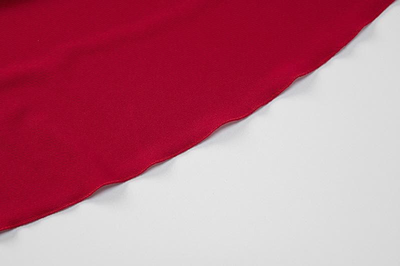 The Holiday Siren: Red Strapless Mermaid Maxi Dress with Elegant Shawl