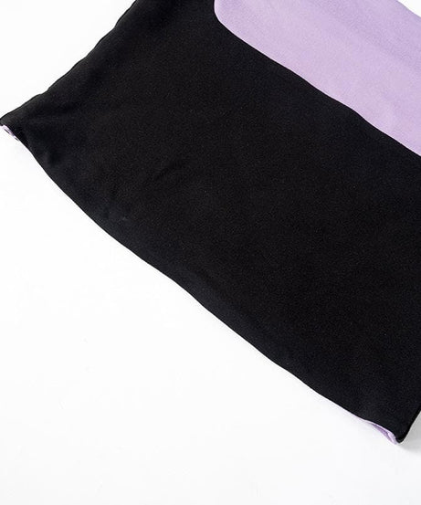 Effortless Fall Style: Lavender & Black 2-Way Backless Strapless Top – Your Chic Go-To