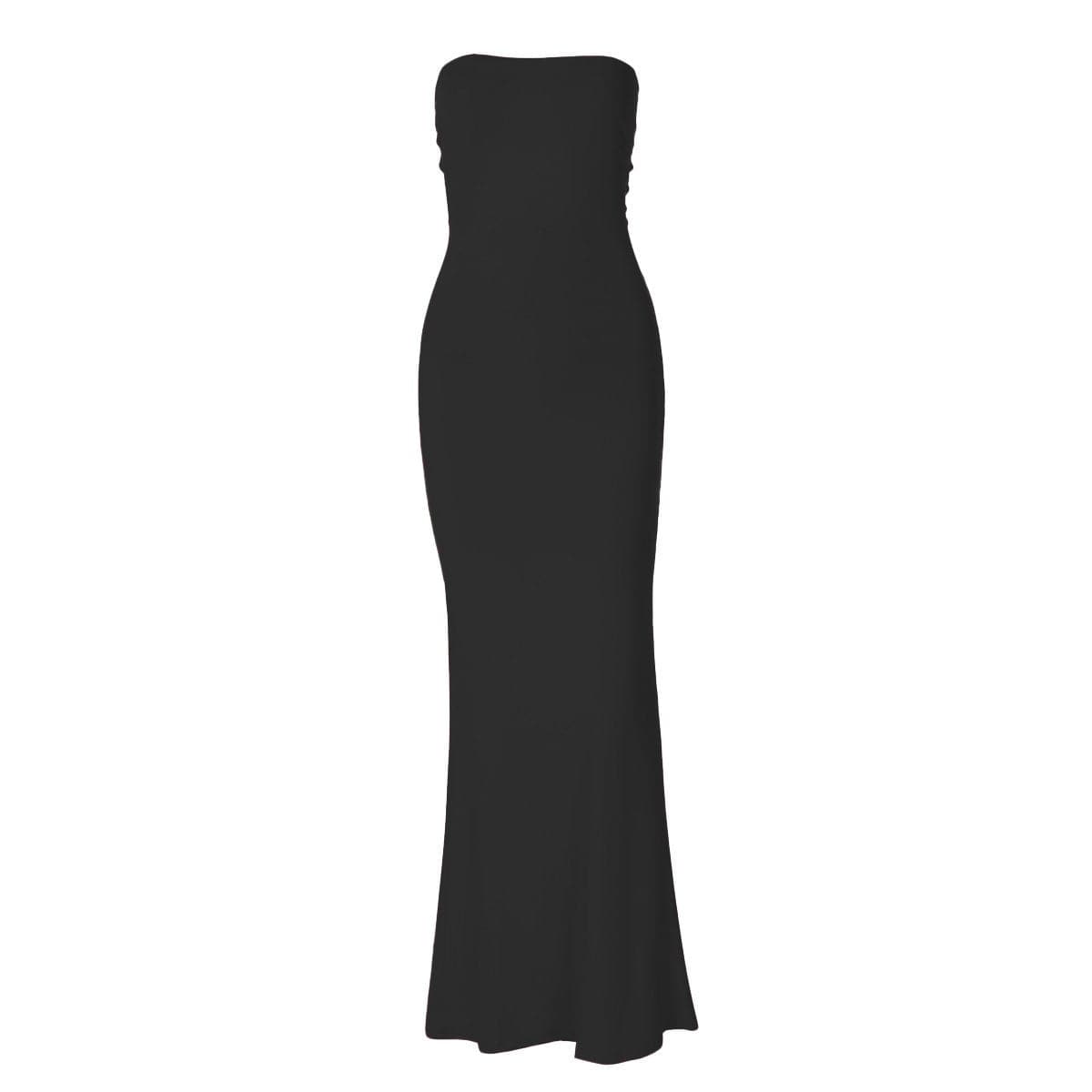 Slay the Scene: Hot Pink Strapless Maxi Gown with Knotted Lace-Up Back | Fall & Holiday Event Dress