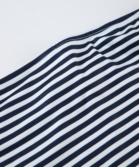 Effortless American Chic: Striped Strapless Tube Top - Your Fall Layering & Holiday Travel Essential