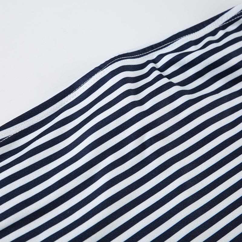 Effortless American Chic: Striped Strapless Tube Top - Your Fall Layering & Holiday Travel Essential