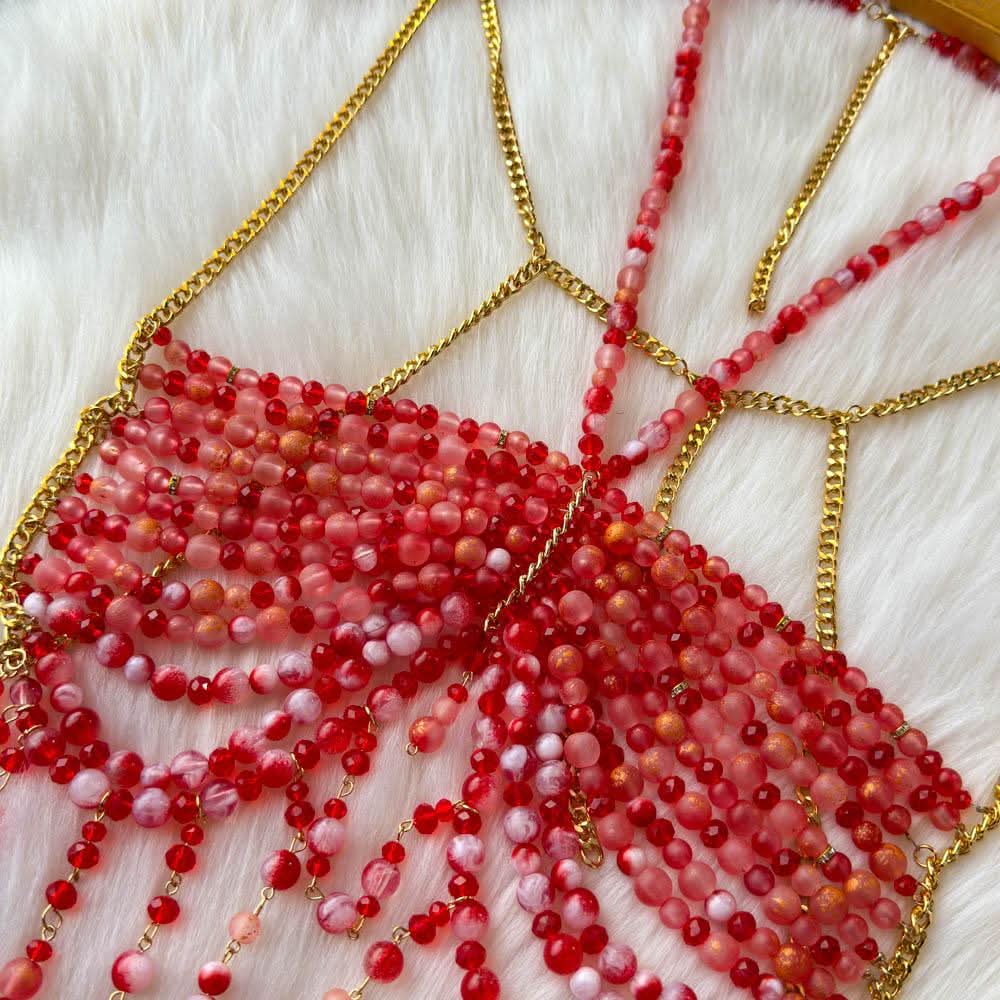 Emerald Dream Beaded Halter Top | Dazzling Resort & Festival Statement Piece for Women