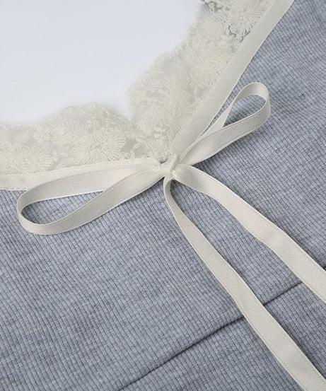 Effortless Y2K Ribbed Lace Cami Top - Fall's Must-Have Layering Piece