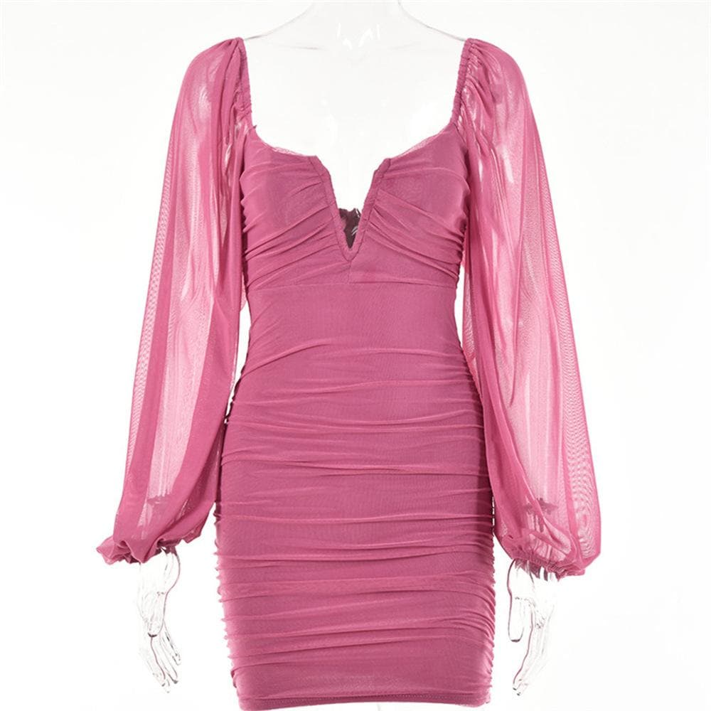 Stunning Mauve Off-Shoulder Ruched Mini Dress - Your Fall Party & Holiday Glam Go-To!