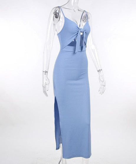 Fall Ready Ribbed Knit Cut-Out Maxi Dress - Effortlessly Chic & Flattering for Autumn