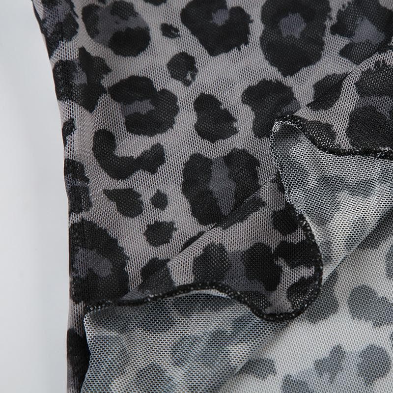 Fall Luxe: Velvet & Leopard Print Bow Cami Top - Chic Y2K Style for American Women