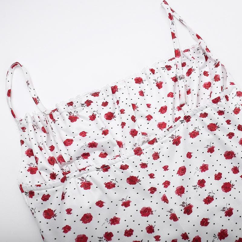 Flirty Red Petite Floral Tie-Front Cami Maxi Dress - Your Sunny Fall Getaway Essential