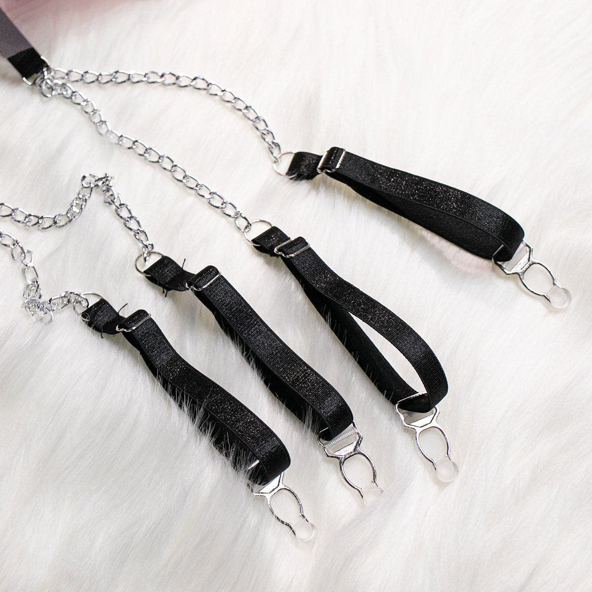 Mystique Bloom Chain & Mesh Garter Lingerie Set - Ignite Your Fall Nights