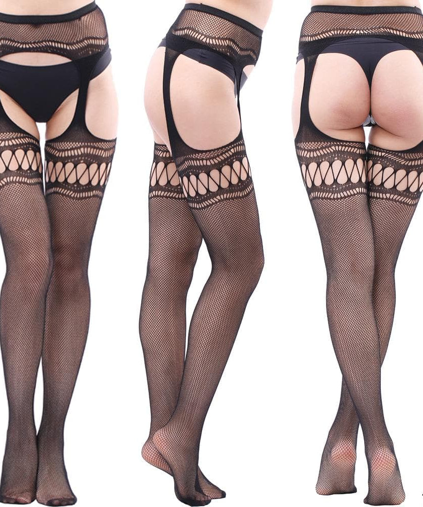 Fall & Holiday Glamour: High Waist Suspender Garter Tights & Pantyhose Collection – Fishnet, Lace & Beyond