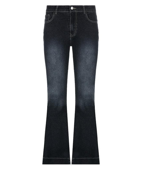 Women's Flattering Dark Wash Flare Jeans with Stretch - Fall Style Staple