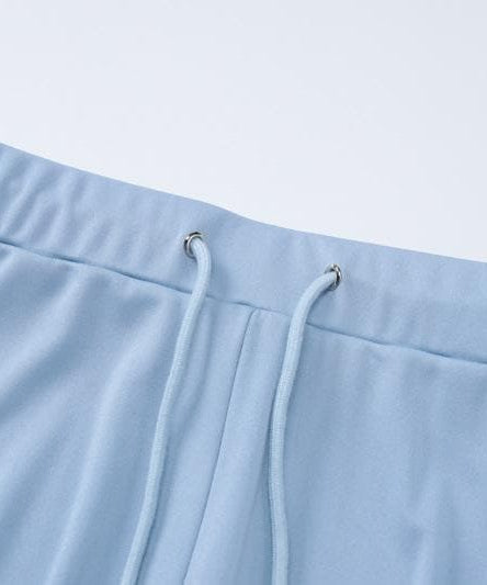 Y2K Dreamy Baby Blue Lace Halter Crop & Flare Pant Set | Cozy Chic Loungewear