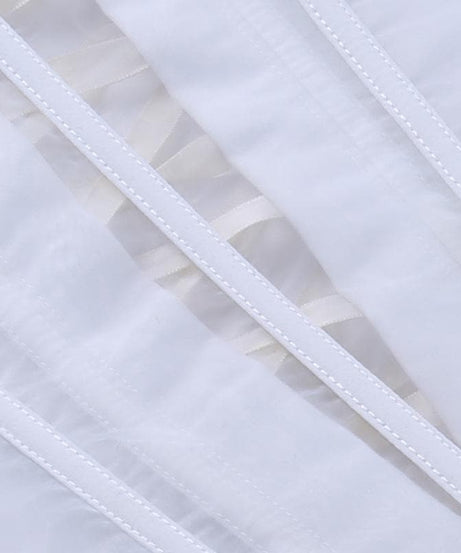 Chic Black Strapless Mesh Corset Bustier Top with Boning & Lace-Up Back - Your Fall Night Out Essential