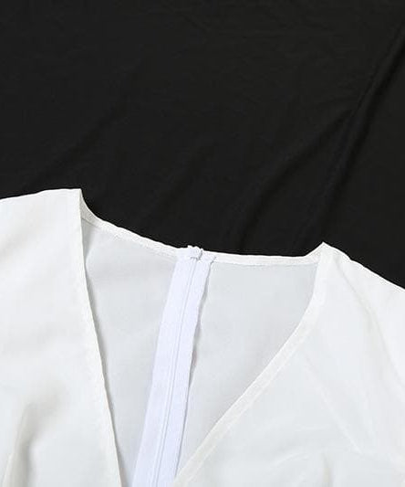 Coquette Fall Vibe: White Puff Sleeve Mini Dress with Sweetheart Tie-Front