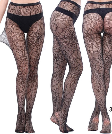 Fall & Holiday Glam: High-Waist Patterned & Fishnet Tights Collection - 12 Chic Styles