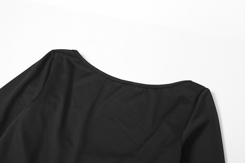 Fall & Holiday Chic: Flattering Black Ruched Maxi Dress with Thumbhole Sleeves