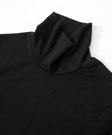 Daring Black High-Neck Cut-Out Jumpsuit - Edgy Fall & Halloween Party Style