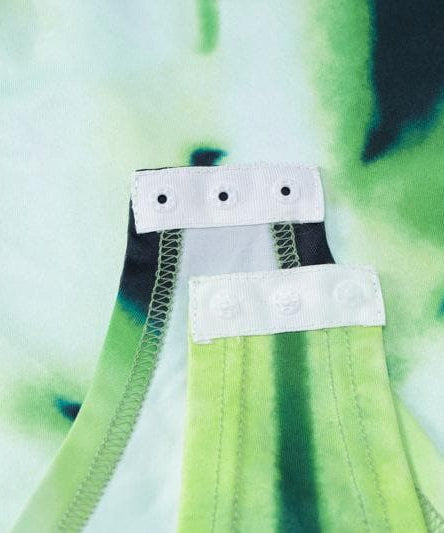 Alien Goddess Green Illusion Jumpsuit Set - Backless Bodysuit & Cold Shoulder Rave Pants