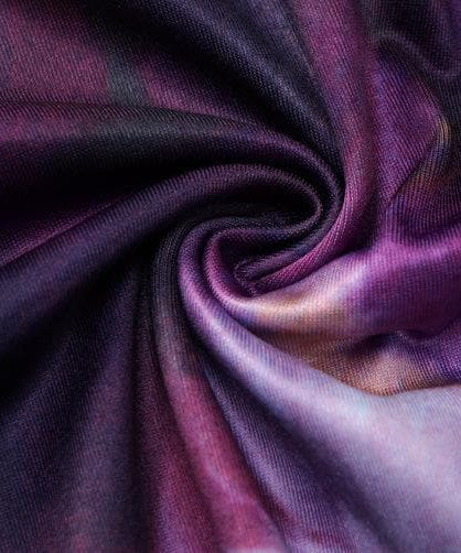 Elegant Amethyst Watercolor Maxi Dress - Square Neck Backless Slip for Fall/Holiday Season