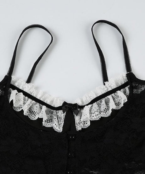 Romantic Grunge Lace Cami Top - Edgy Fall Style & Layering Essential