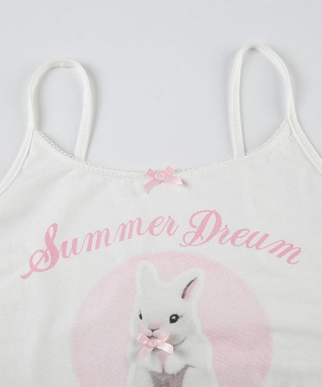 Whimsical Bunny 'Summer Dream' Cami Top – Adorable Comfort for Fall Layering & Cozy Nights