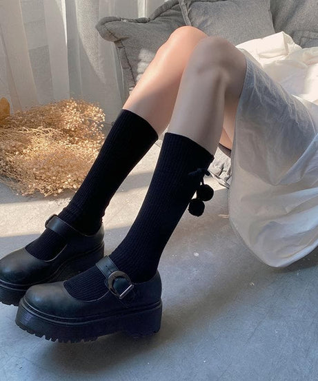 Sweet Cherry Ruffle Knee-High Socks - Cozy & Cute Fall Fashion Staple