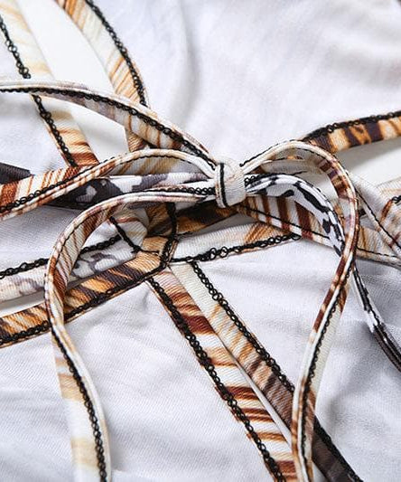 Daring Snakeskin Halter Cut-Out Maxi Dress - Fall Glam & Resort Ready