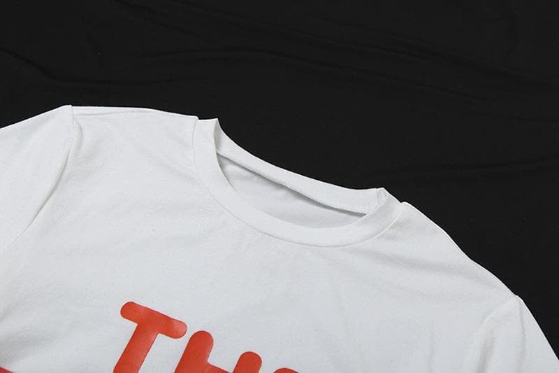 THE BIMBO Statement Crop Top – Iconic White & Red Graphic Tee for Bold Fall Style